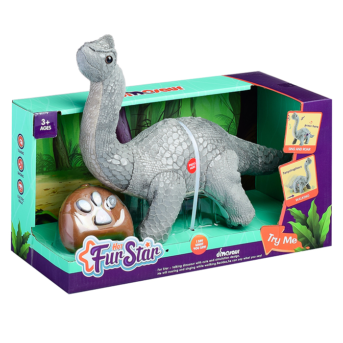 Динозавр мягкий T865 р/у, 27MHz в коробке