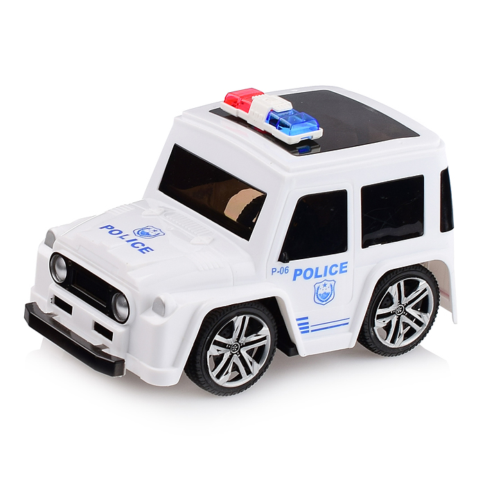 Машина 12026-6 "Полиция" черная/белая, в ассортименте, под колпаком