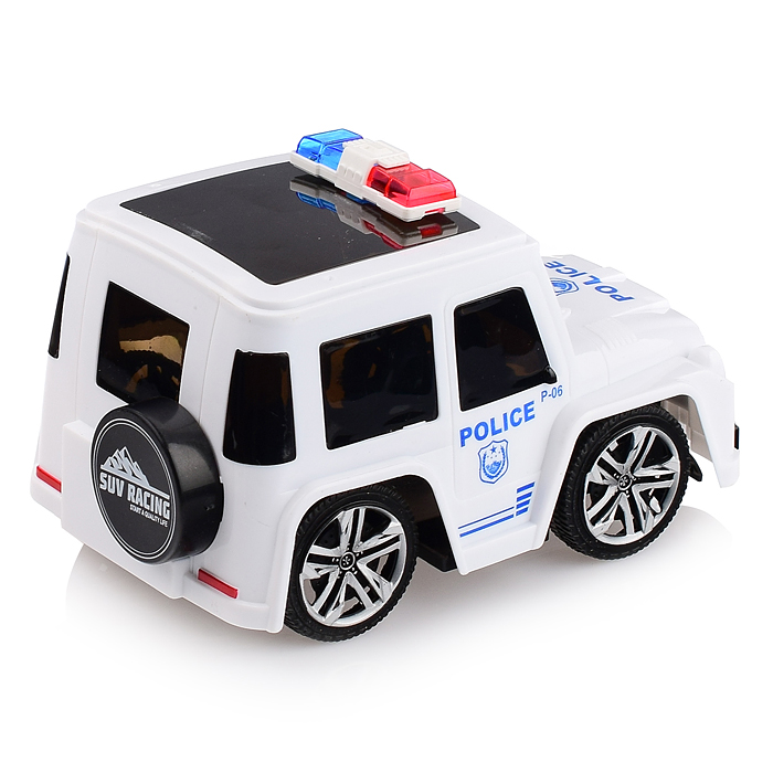 Машина 12026-6 "Полиция" черная/белая, в ассортименте, под колпаком