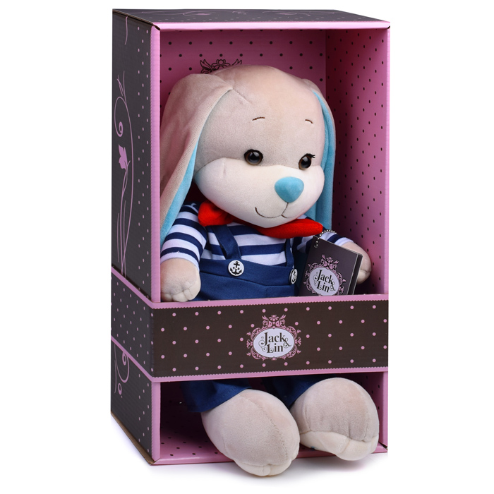 Зайчик Жак Матрос в комбезе, 25 см, 