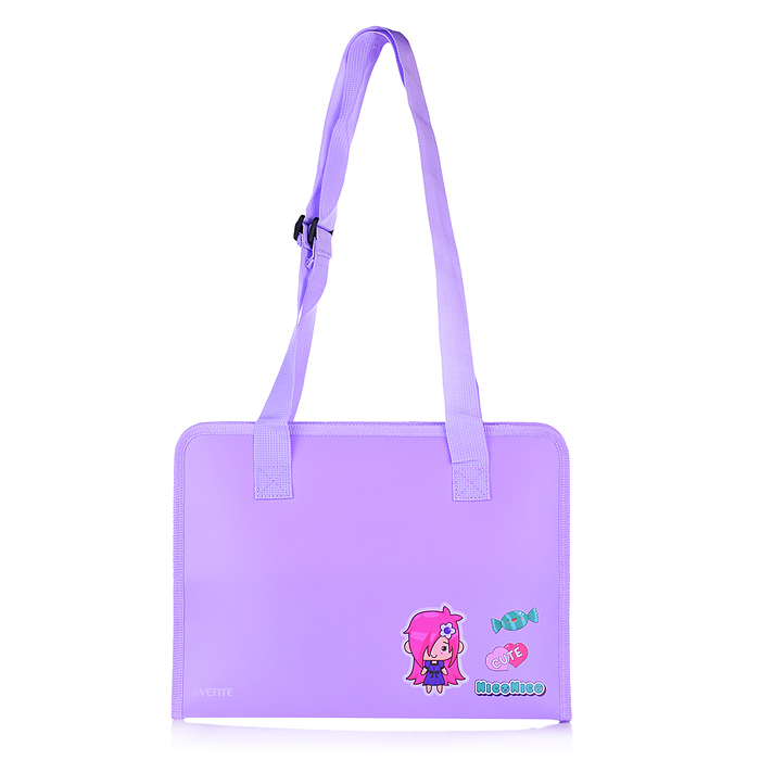 Папка для рисунков и тетрадей на круговой молнии "NicoNico" A4 (340x250x30 мм) 500 мкм, 