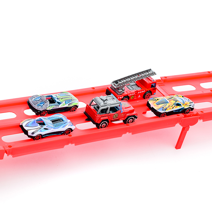 Машина T908A "Трейлер-катапульта" в коробке (красный)