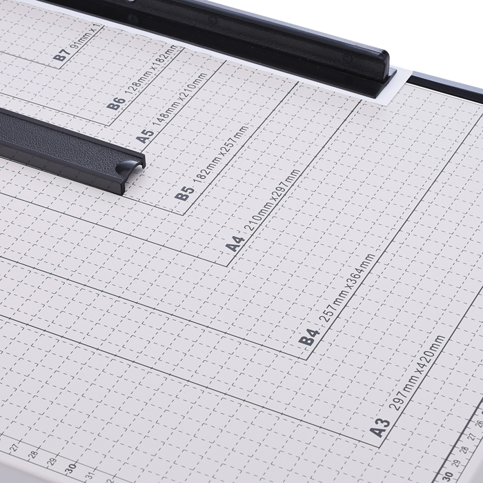Резак для бумаги сабельный A3 (12 листов) 48x38x6 см, с металлическим основанием, длина ре