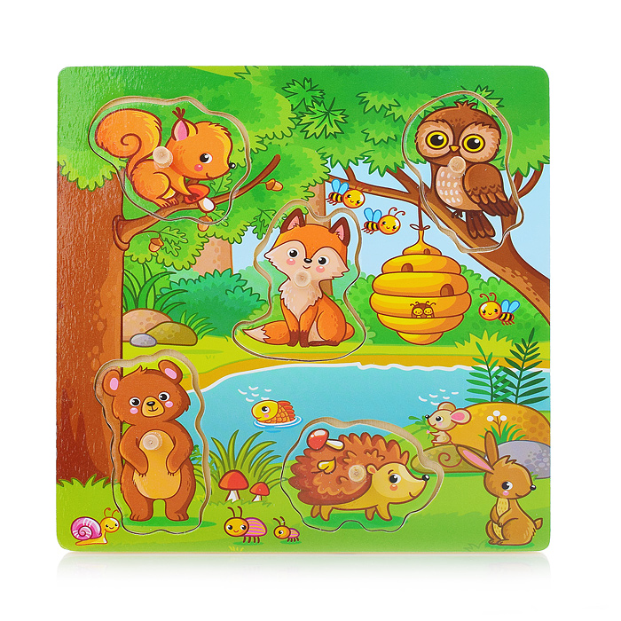 Фото к товару Пазл-вкладыш D1345 "Лесная сказка" Пазл-вкладыш D1345 "Лесная сказка"