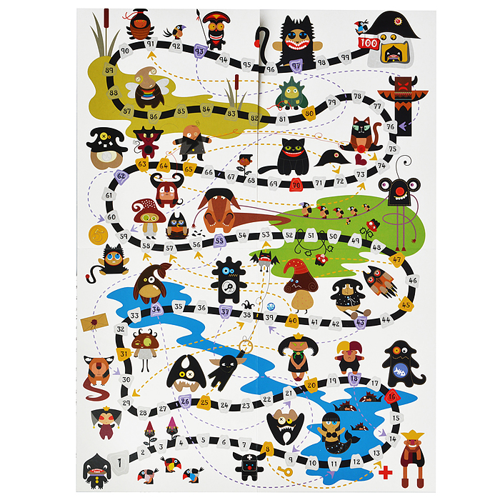 Настольная игра-ходилка "Приключения монстрика" 