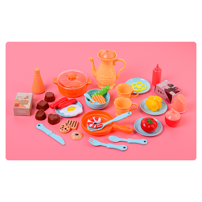 Игровой набор кухня 889-240 "Гурман" (свет, звук, пар) 69 предметов, в коробке