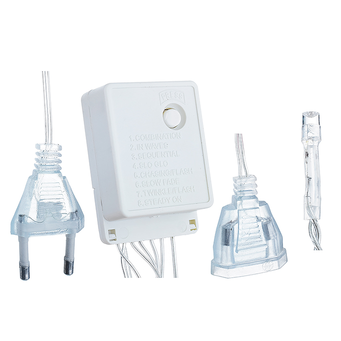 Фото к товару Электрогирлянда светодиодная 3 м, 96 ламп, синий Электрогирлянда светодиодная 3 м, 96 ламп, синий