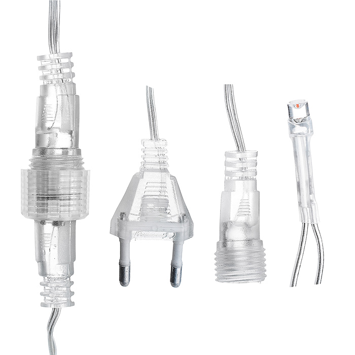 Электрогирлянда светодиодная Бахрома, 3*0,7м, 96 ламп, цветная