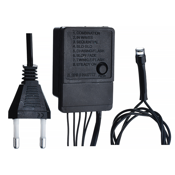 Фото к товару Электрогирлянда светодиодная 10 м, 100 ламп, синий Электрогирлянда светодиодная 10 м, 100 ламп, синий