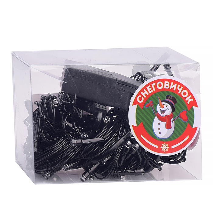 Фото к товару Электрогирлянда светодиодная 10 м, 100 ламп, синий Электрогирлянда светодиодная 10 м, 100 ламп, синий