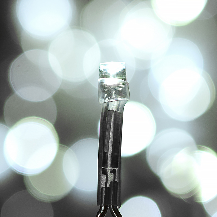 Электрогирлянда светодиодная 5 м, 50 ламп, холодный