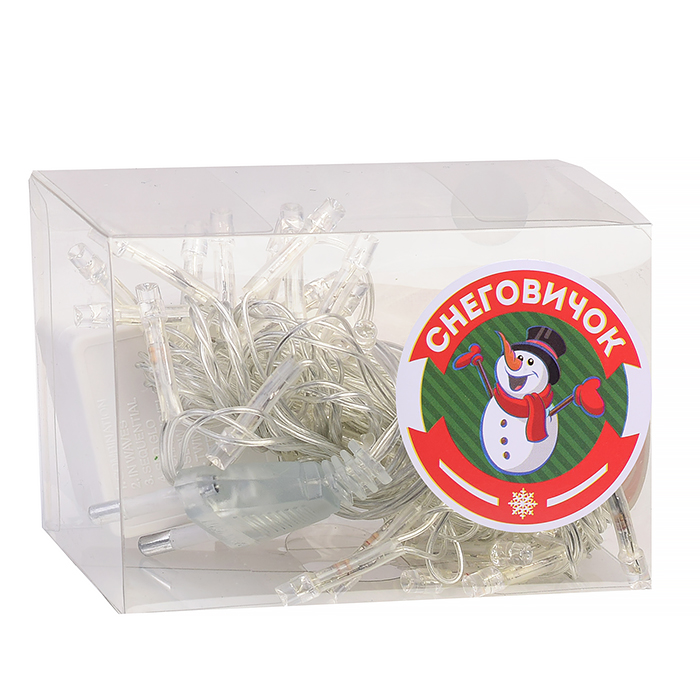 Электрогирлянда светодиодная 5 м, 50 ламп, холодный