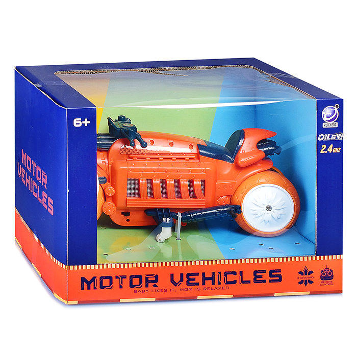 Мотоцикл 977 с подсветкой р/у 27 MHz, в коробке