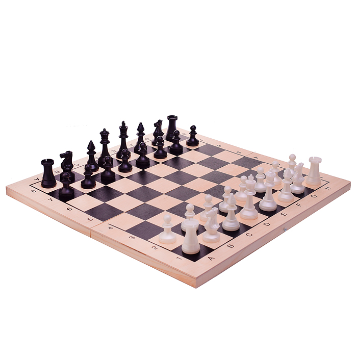 Шахматы обиходные пластиковые+ шашки+ нарды, дерево 415х215мм