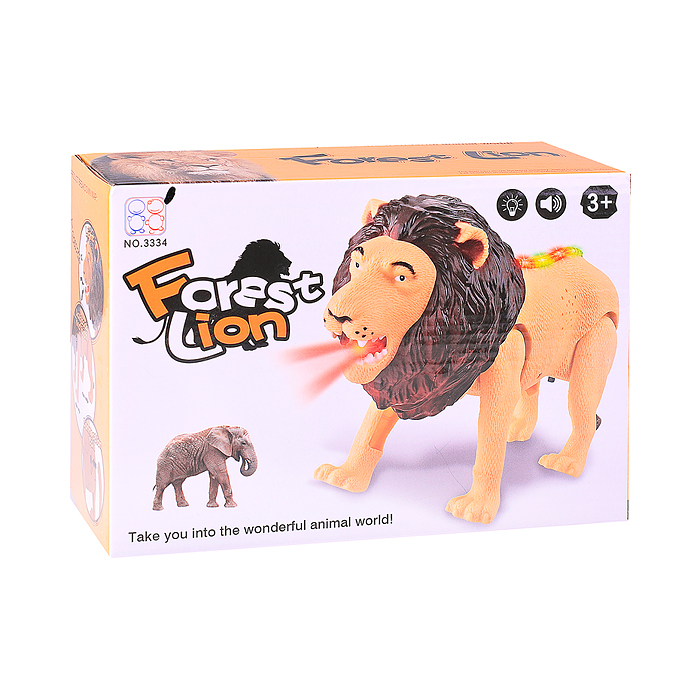 Лев 3334 на батарейках, в коробке