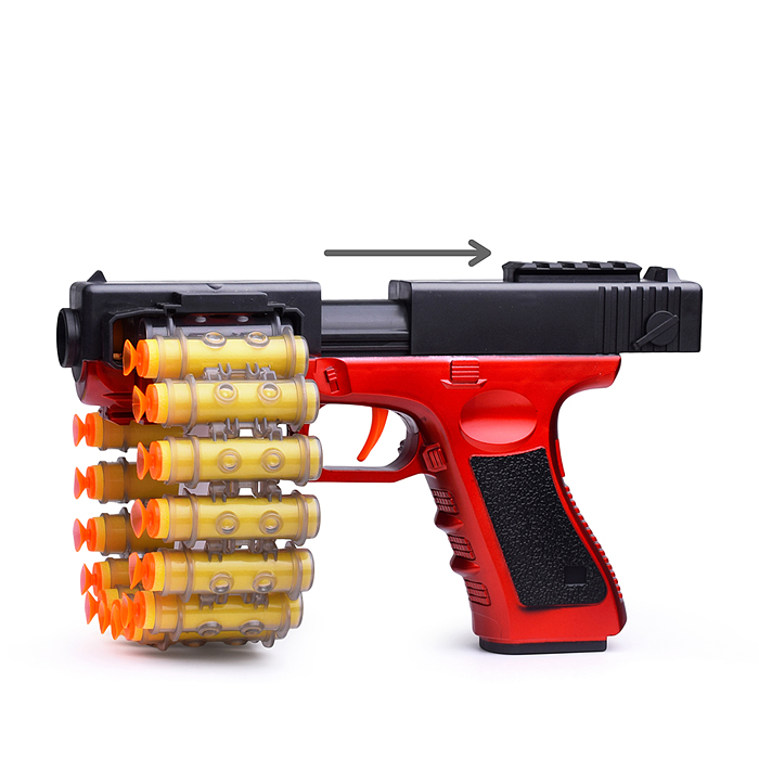 Фото к товару Пистолет BT0047-2 "Штурм-1" с мягкими полимерными пулями, в коробке Пистолет BT0047-2 "Штурм-1" с мягкими полимерными пулями, в коробке