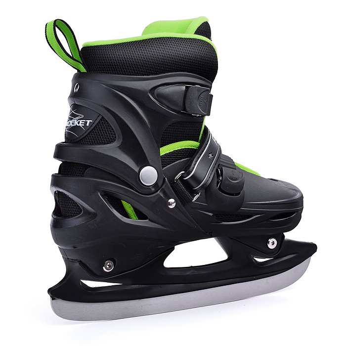Фото к товару Коньки R0010 детские L черно-зеленые Коньки R0010 детские L черно-зеленые