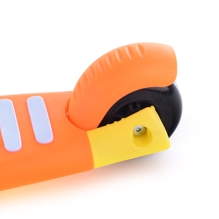 Самокат U038265Y 3-х кол., оранжевый, светящиеся колёса, PU, ABEC 7, в коробке