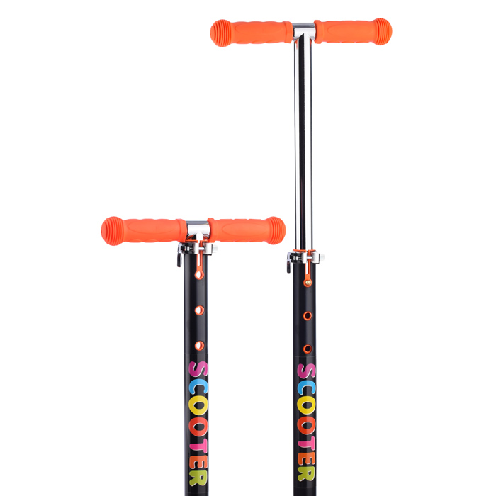 Самокат U038265Y 3-х кол., оранжевый, светящиеся колёса, PU, ABEC 7, в коробке