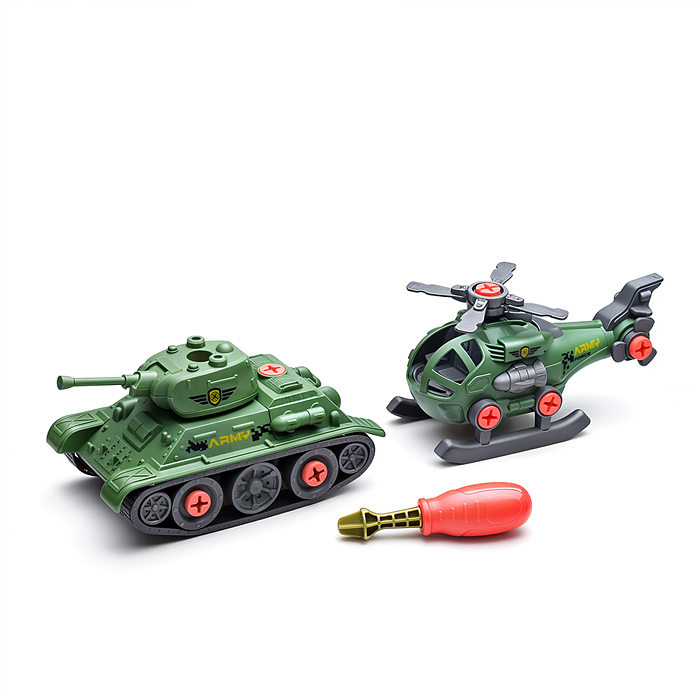 Конструктор BT0001-3 "Армия" с отвёрткой, в коробке