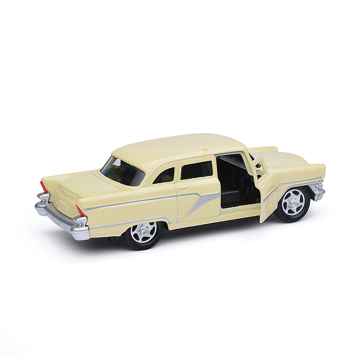 Машина металл ГАЗ-13 "Чайка" 12 см, (откр. двери, светло-желтый) инерц., в коробке