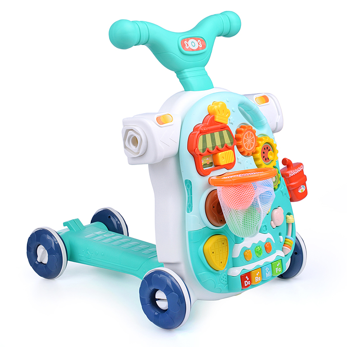 Игровой центр Y0073 4 в 1 (ходунки, каталка, самокат, игровой столик) в коробке