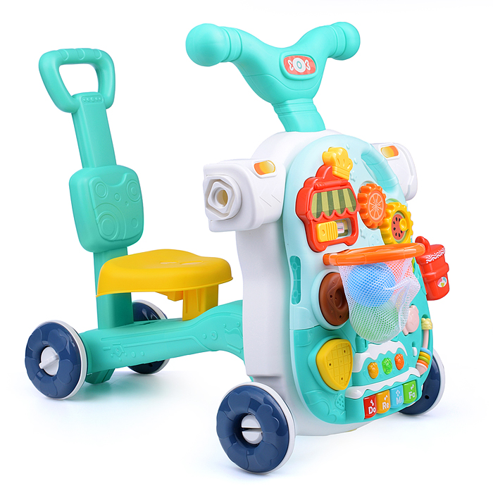 Игровой центр Y0073 4 в 1 (ходунки, каталка, самокат, игровой столик) в коробке