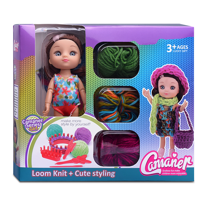 Кукла KQ176 "Мила" с аксессуарами для творчества, в коробке