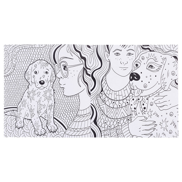 Раскраска-антистресс. Щенки.