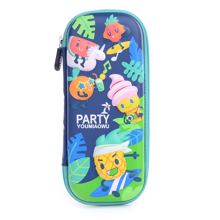 Пенал 1 отделение 1 откидная планка-органайзер, карман-сетка EVA молния, объемный рисунок, 