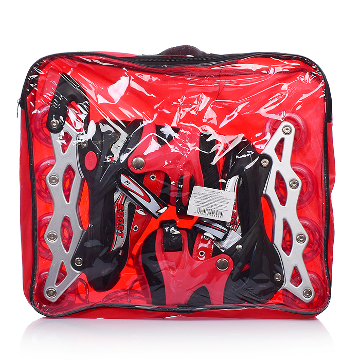 Ролики детские U001747Y (размер М) красные, в сумке