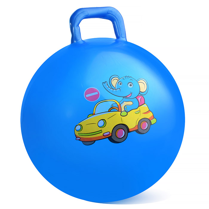 Мяч с ручкой 45см 00-1574 "Транспорт" (цвет в ассортименте)
