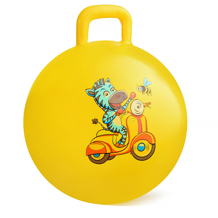 Мяч с ручкой 45см 00-1574 "Транспорт" (цвет в ассортименте)