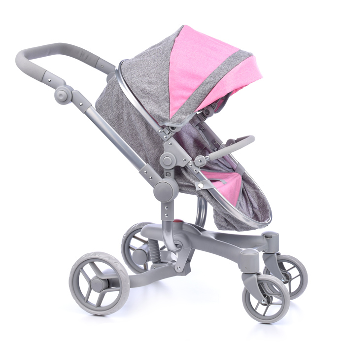 Коляска для кукол 9694 металлическая, 2в1, в коробке