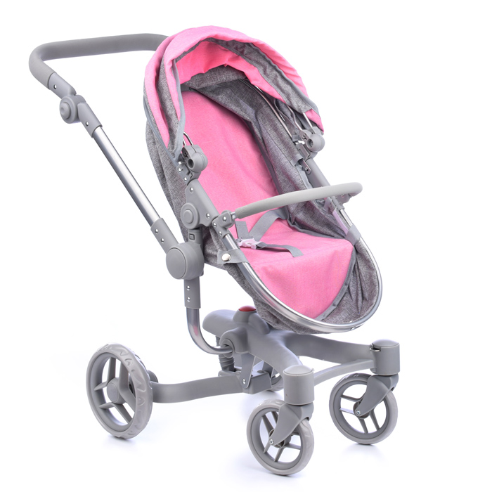 Коляска для кукол 9694 металлическая, 2в1, в коробке