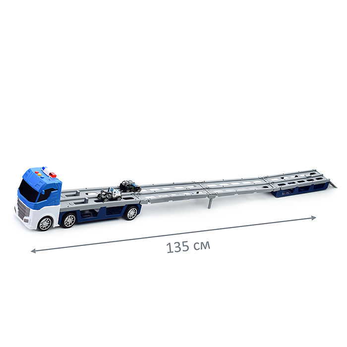 Машина T907A "Трейлер-катапульта" в коробке (синий)