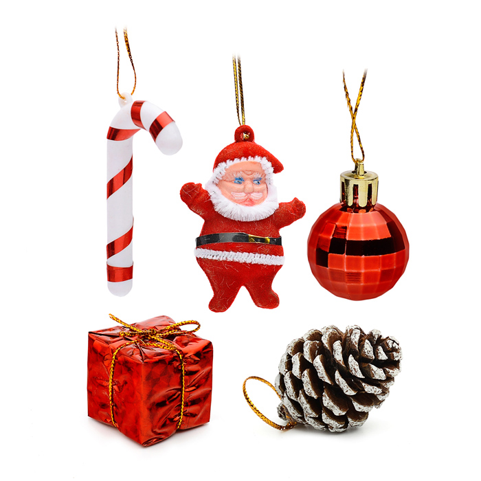 Набор новогодних украшений S1604 "Вдохновение" (3см.* 24шт.) 
