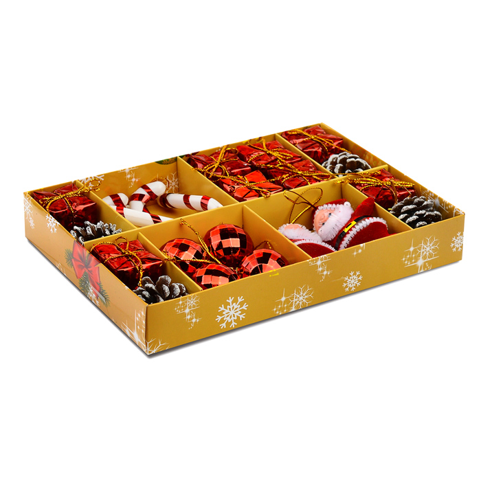 Набор новогодних украшений S1604 "Вдохновение" (3см.* 24шт.) 