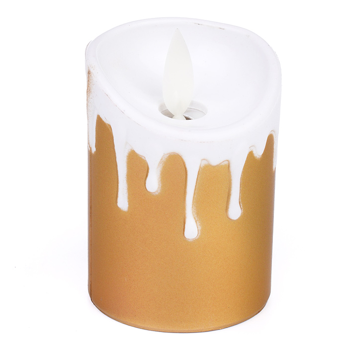 Свеча сувенирная S1687 5*7см, светящаяся, качающийся язычок пламени, в коробке