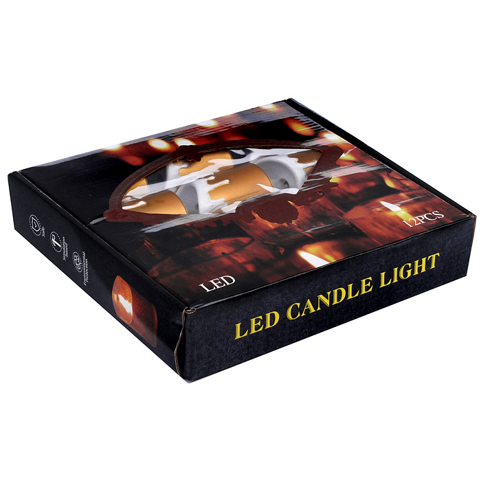 Свеча сувенирная S1687 5*7см, светящаяся, качающийся язычок пламени, в коробке