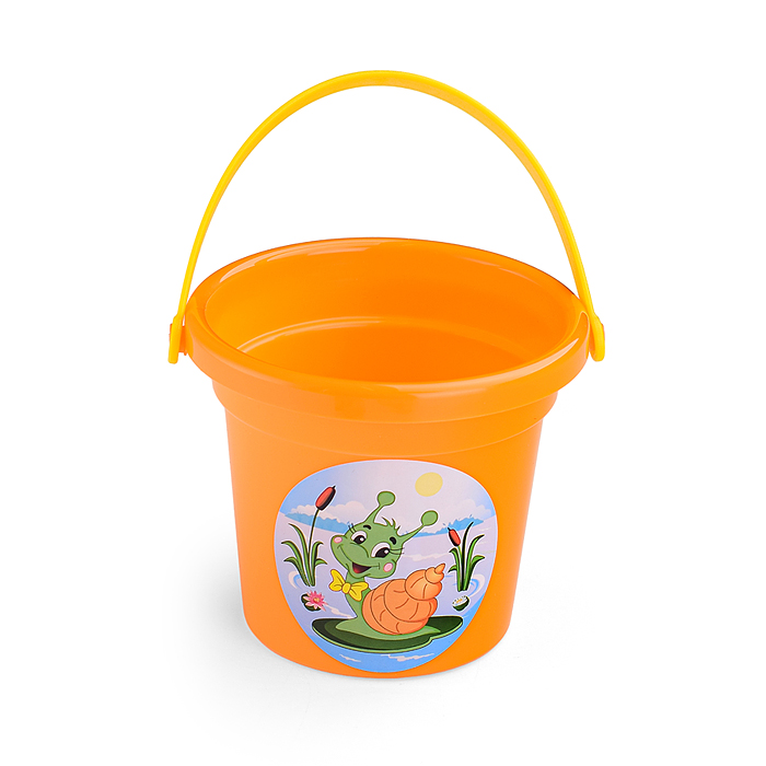 Набор №26: ведро малое, ситечко-цветок, совок №2, грабельки №2, 3 формочки