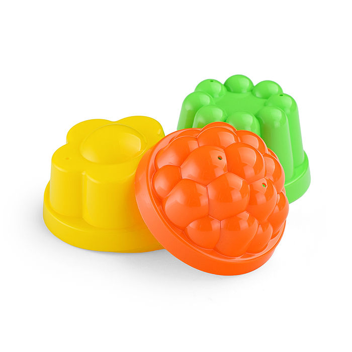 Набор №26: ведро малое, ситечко-цветок, совок №2, грабельки №2, 3 формочки