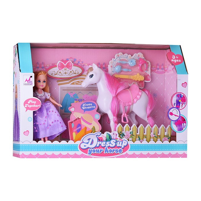 Лошадка "Селеста" 5501 с куклой и аксессуарами, в коробке