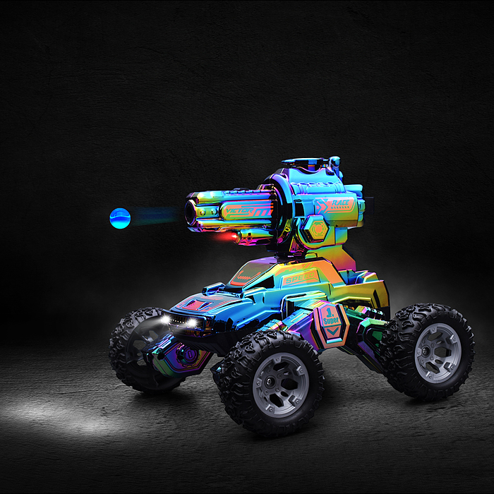 Машина JT697 "Fire shells-2" р/у, 27 MHz, в коробке