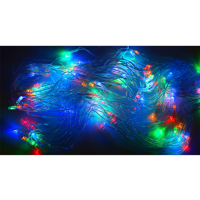 Электрогирлянда Сетка 1,5*1,5 м, 120 ламп, цветная