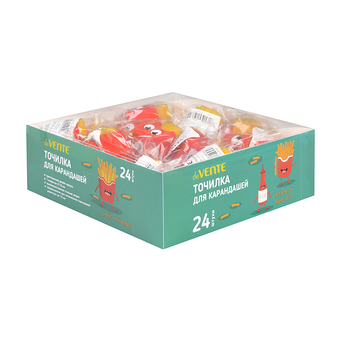 Точилка для карандашей "Chips" 25x27x37 мм, 1 отверстие, пластиковая с покрытием Soft Touch