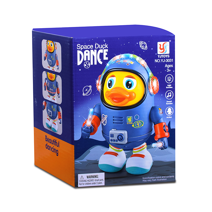 Утенок YJ-3031 "Космический танцор" на батарейках, в коробке