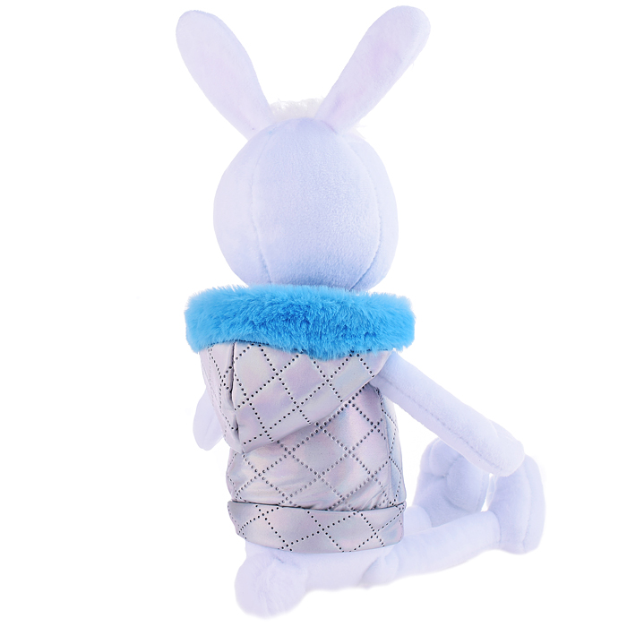 Зайчик Зефир, в жилетке, 25см
