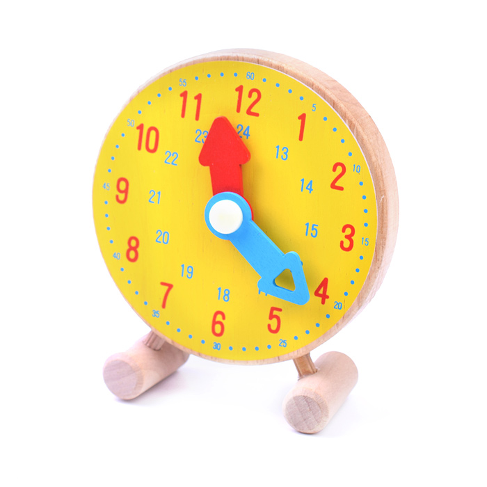 Часы D1529 деревянные, желтые в коробке