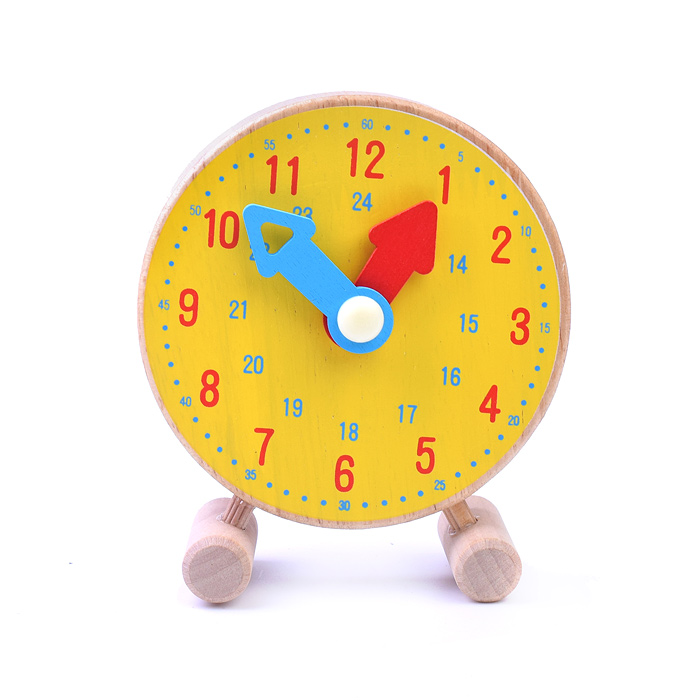 Часы D1529 деревянные, желтые в коробке